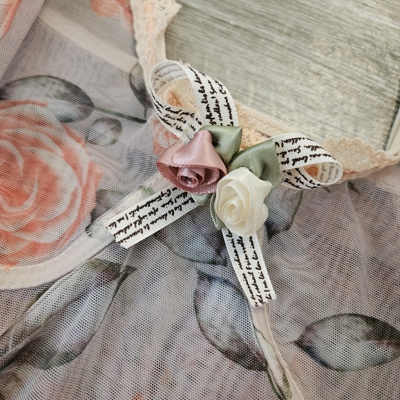 Beautiful Sheer Nightgown Floral Cottage core - Picture 3 of 4